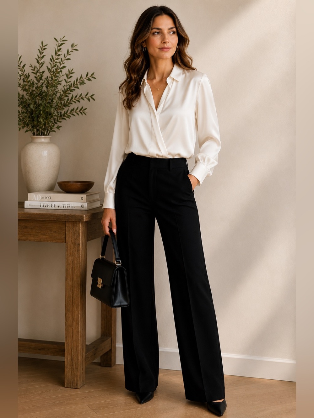 Lafayette 148 New York Black Tailored Dress Pants Size 8